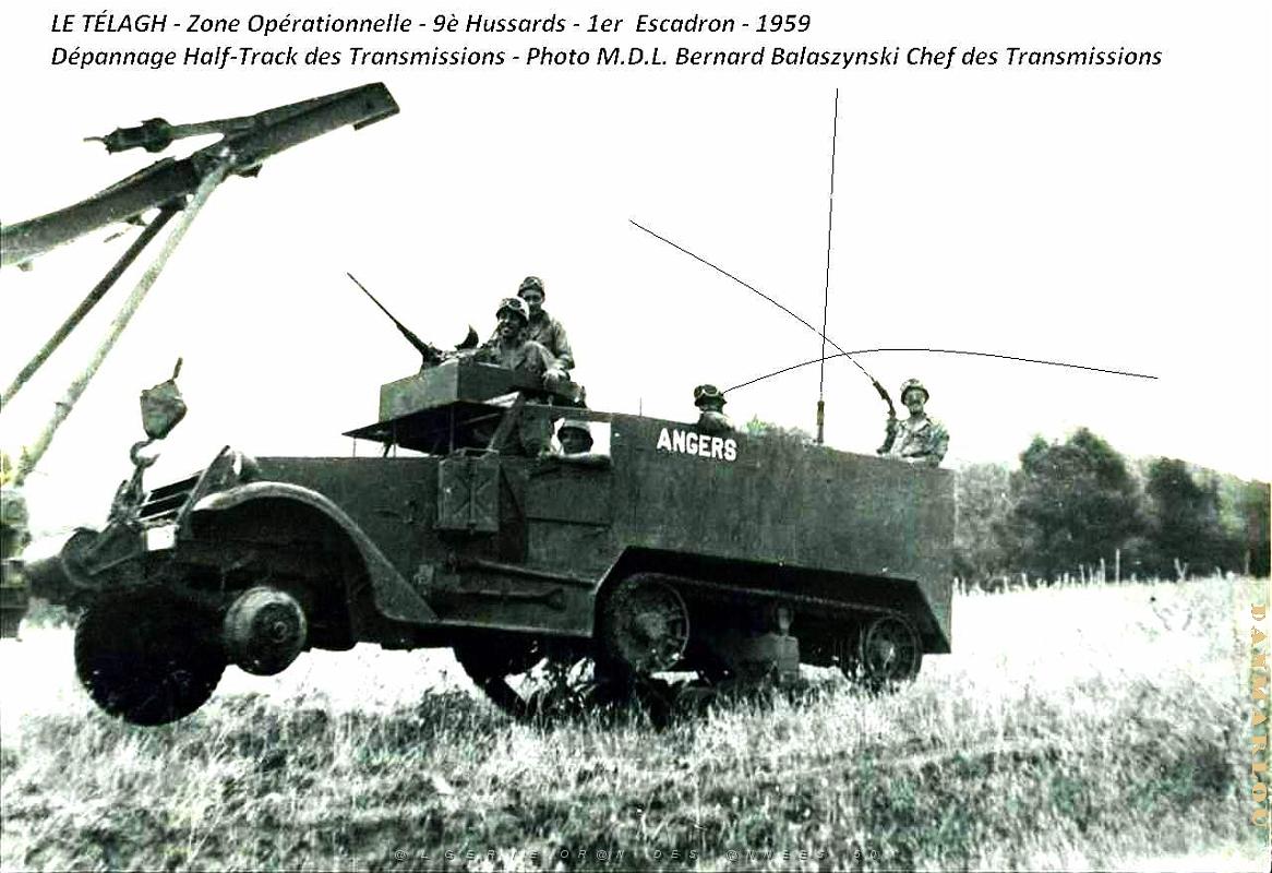 Le Telagh - Zone Operationnelle - 9e Hussards - Half-Track Transmissions - Chef M.D.L. Balaszynski - 1960.jpg